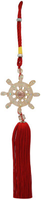 

DivyaMantra Tibetan Dharma Wheel Hanging Decorative Showpiece - 35 cm(Plastic, White)