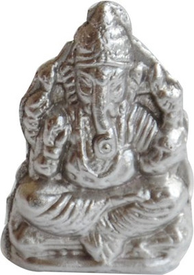 

Anjalika Parad Ganesh Decorative Showpiece - 4 cm(Silver Finish, Silver)