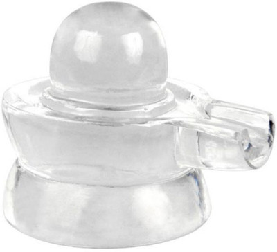 

SHIVOHAM Natural Sphatik Shivling Decorative Showpiece - 8 cm(Stoneware, Clear)