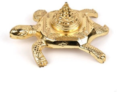 

Numeroastro Vastu Pyramid Tortoise Yantra Decorative Showpiece - 7 cm(Bronze, Gold)