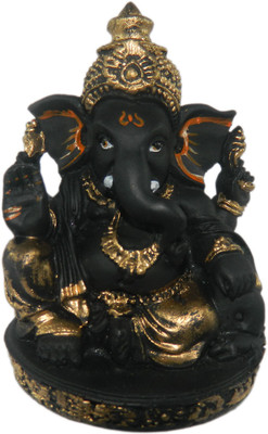

Morpankh Art Vastu Fengshui Religious Idols of Lord Ganesh Premium Statue Decorative Showpiece - 9 cm(Polyresin, Black)