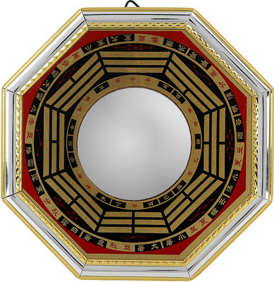 

Samriddhi Vastu Bagua/Pakua mirror Decorative Showpiece - 1.5 cm(Wooden, Gold)