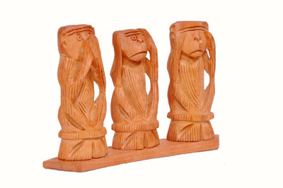 

craft addict rajasthani handicrafts Decorative Showpiece - 7 cm(Wooden, Brown)