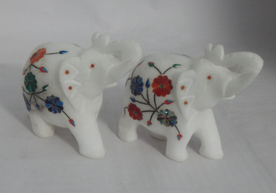 

Mahaveer Creation Decorative Showpiece - 10 cm(Stoneware, White)