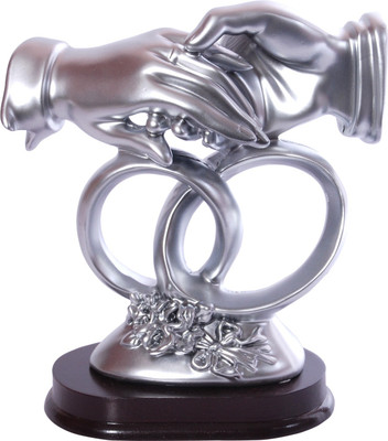 

Oyedeal Holding Hands Made for Each Other GFT28 Decorative Showpiece - 12 cm(Polyresin, Silver)