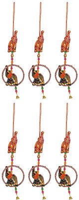 

Little Jaipur Fabric Elephant Pair Door Hanging Set Toran(Fabric)