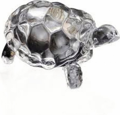 

Prax Feng Shui Vastu Crystal Tortoise Decorative Showpiece - 14 cm(Crystal, Clear)