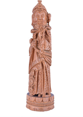 5% OFF on SC Handicrafts Sandalwood Carved Big Chinese King Decorative Showpiece - 20 cm(Wood, Brown)