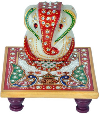 

ByCue Choki Ganesh Decorative Showpiece - 8 cm(Stoneware, Multicolor)