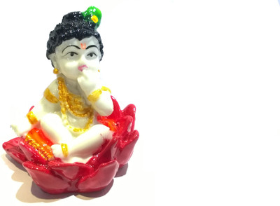 

Swarnim Jewellers Bal Krishna Decorative Showpiece - 6 cm(Polyresin, White)