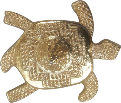 

Ehatti Vastu / Feng Shui Meru Shree on Tortoise Decorative Showpiece - 2.5 cm(Cast Iron, Gold)