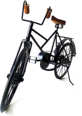 

Uniqkrafts Decorative Antique Metal Bicycle Big Decorative Showpiece - 29 cm(Iron, Wooden, Black, Brown)