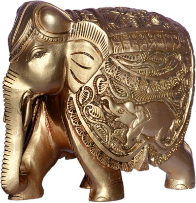 Vaah Decorative Showpiece - 15 cm(Wood, Gold) Vaah Decorative Showpiece - 15 cm(Wood, Gold)