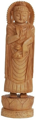 

Craft International Buddha Decorative Showpiece - 30.5 cm(Wooden, Brown)