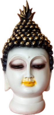 

Heeran Art Vastu Fang Shui Religious Idol Of Buddha Head Bust Wht Decorative Showpiece - 13 cm(Polyresin, White)