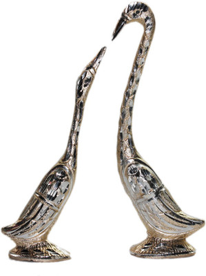 

Green Value Swan set 8 inch-0050 Decorative Showpiece - 17.8 cm(Aluminium, Gold)