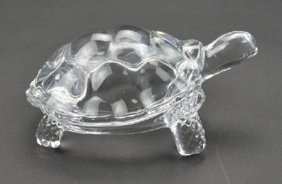 

Bagru Crafts Crystal Tortoise Decorative Showpiece - 8 cm(Crystal, White)