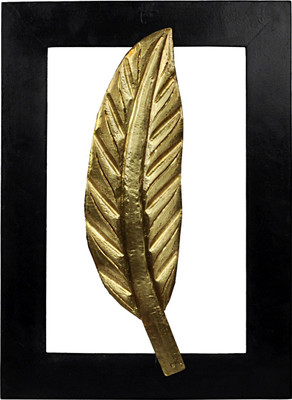 

Lal Haveli Home Decor Wall Hanging Showpiece Handicraft Painting Leaf Frame Decorative Showpiece - 38 cm(Wooden, Black)