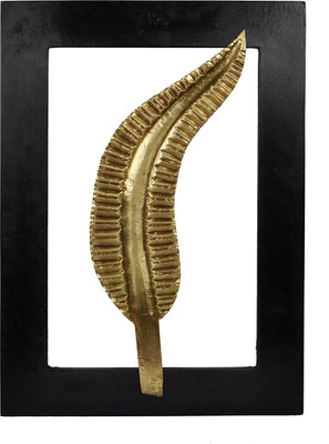 

Lal Haveli Wooden Wall Frame Metal Handicraft Showpiece Hanging Painting Decorative Showpiece - 38 cm(Wooden, Black)