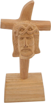 

JaipurCrafts Adorable God Jesus Decorative Showpiece - 10.16 cm(Wooden, Brown)