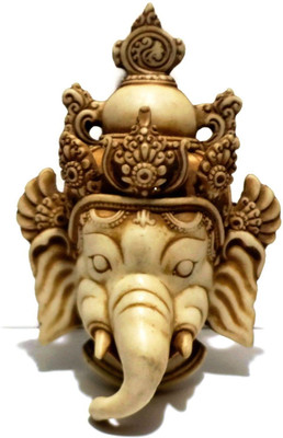 

Collectible India Tibetan Lord Ganesha Head Wall Hanging Sculpture Decorative Showpiece - 15 cm(Polyresin, Multicolor)