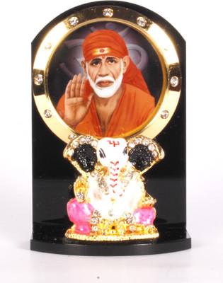 

Sigaram Ganesha & Sai Baba For Car Dashboard, Table or Ofice-Desk, Shops and Homes - K272 Decorative Showpiece - 7 cm(Acrylic, Multicolor)