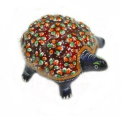 

eCraftIndia Meenakari embossed Tortoise Decorative Showpiece - 10.16 cm(Aluminium, Multicolor)