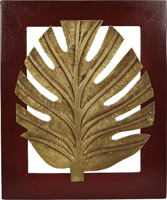 

Lal Haveli Decorative Golden Leaf Wooden Frame Wall Mount Decorative Showpiece - 33 cm(Wooden, Maroon)