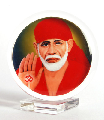 

Sigaram Acrylic Photo of Sai Baba For Car Dashboard, Table or Ofice-Desk, Shops and Homes - K162 Decorative Showpiece - 10 cm(Acrylic, Multicolor)