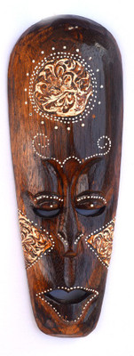 

Art Godaam Coloured figure mask Decorative Showpiece - 30 cm(Wooden, Multicolor)