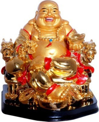 

SIDHIVINAYAK ENTERPRISES Feng Shui Laughing Buddha Decorative Showpiece - 13 cm(Polyresin, Multicolor)