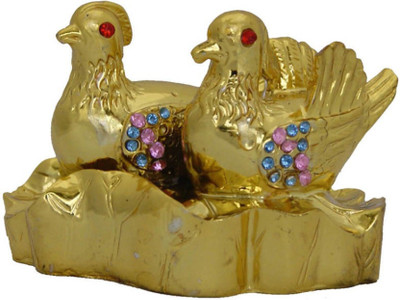 

Creative Gifts Feng Shui Mandarin Ducks Colourful for Relationship Decorative Showpiece - 7 cm(Polyresin, Yellow)