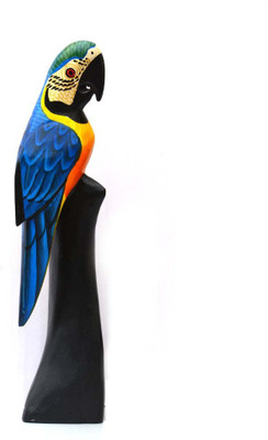 

Art Godaam Wooden hand painted colourful bird Decorative Showpiece - 30 cm(Wooden, Multicolor)