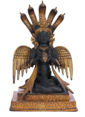 Collectible India Snake Mansa Devi Statue Fertility Goddess Hindu Figurine Decorative Showpiece  -  28 cm(Brass, Multicolor)