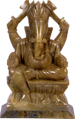 

Avinash Handicrafts Soap Stone Ganesha Decorative Showpiece - 12.5 cm(Stoneware, Multicolor)