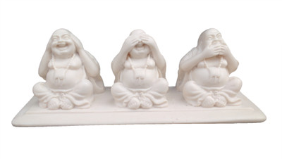 

Shivani Art Happy Man statue l Hand Made l PolyMarble l Best Gift 2.5" Decorative Showpiece - 6 cm(Polyresin, White)