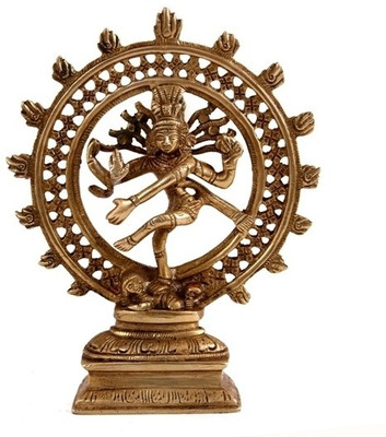 Unravel India Lord Nataraj Decorative Showpiece - 21 cm(Brass, Gold) Unravel India Lord Nataraj Decorative Showpiece - 21 cm(Brass, Gold)