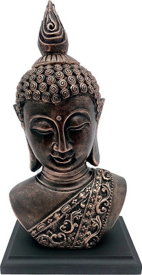 

Art N Hub Buddha Face - Statue With Wooden Base (H- 30 cm) Decorative Showpiece - 30 cm(Polyresin, Wooden, Brown)
