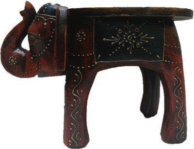 

JaipurCrafts Embossed Elephant Stool For Decoratives Decorative Showpiece - 7 cm(Wooden, Multicolor)