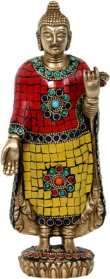 51% OFF on Aesthetic Decors Buddha Standing & Preaching W Stone Work Decorative Showpiece - 23 cm(Brass, Multicolor) 51% OFF on Aesthetic Decors Buddha Standing & Preaching W Stone Work Decorative Showpiece - 23 cm(Brass, Multicolor)