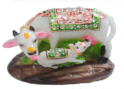 

Etsi Bitsi Polyresin Cow With Calf Decorative Showpiece - 8 cm(Polyresin, Multicolor)