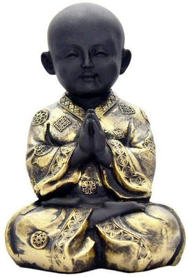 

Jisethji Jisethji Gold Monk Decorative Showpiece - 14 cm(Polyresin, Gold)