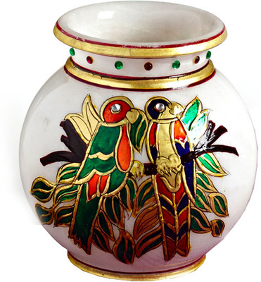 28% OFF on Aapno Rajasthan Marble Pot With Gold Work Decorative Showpiece - 12.7 cm(Stone, Multicolor) 28% OFF on Aapno Rajasthan Marble Pot With Gold Work Decorative Showpiece - 12.7 cm(Stone, Multicolor)