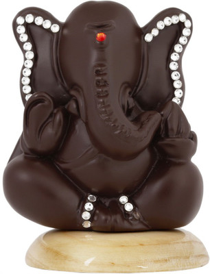 

Deoksions Deoksions - Swarovski Studded Simple Ganesha Decorative Showpiece - 8 cm(Polyresin, Brown)