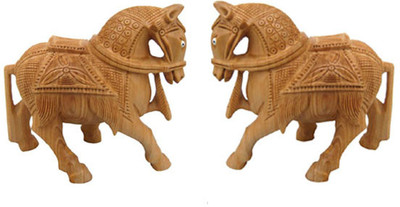 48% OFF on Chitra Handicraft Horse Decorative Showpiece - 12 cm(Wooden, Brown) 48% OFF on Chitra Handicraft Horse Decorative Showpiece - 12 cm(Wooden, Brown)