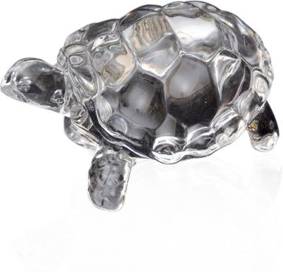 

SB Enterprises Feng Shui Clear Crystal Tortoise Turtle For Shining Your Luck Decorative Showpiece - 7 cm(Crystal, Silver)
