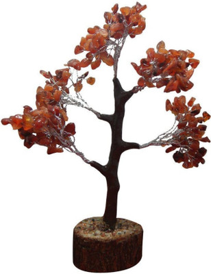 

Creative Gifts Feng Shui Carnelian Gem Tree For Courage Decorative Showpiece - 6 cm(Wooden, Red, Black)
