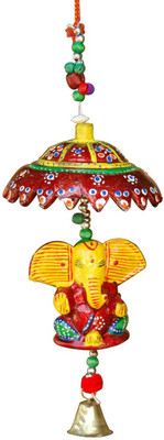 Shopper Space Lord Ganesha Door Hanging Decorative Showpiece - 30 cm(Wooden, Multicolor) available at flipkart for Rs.224
