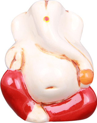 

The Nodding Head Polyresin - Lord Abstract Ganesha in Red Decorative Showpiece - 6.4 cm(Polyresin, Multicolor)