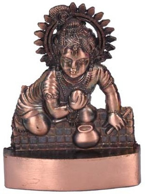 

Matchless Gifts Lord Krishna Decorative Showpiece - 10 cm(Copper, Copper)